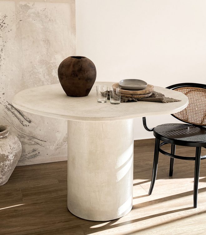 Mesa comedor Circular Organica Canteras 001 a pedido