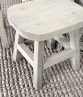 Banco madera maciza cuadrado - Imagen 3