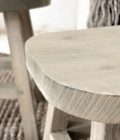 Banco madera maciza cuadrado - Imagen 2