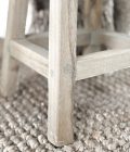 Banco madera maciza cuadrado - Imagen 7
