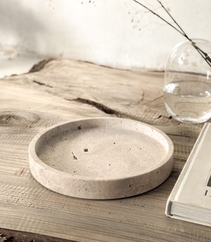 Bandeja Redonda Travertino