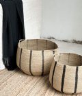 Canasto Seagrass Natural y Negro - Imagen 2