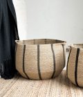 Canasto Seagrass Natural y Negro - Imagen 13