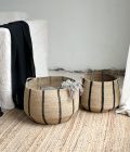 Canasto Seagrass Natural y Negro