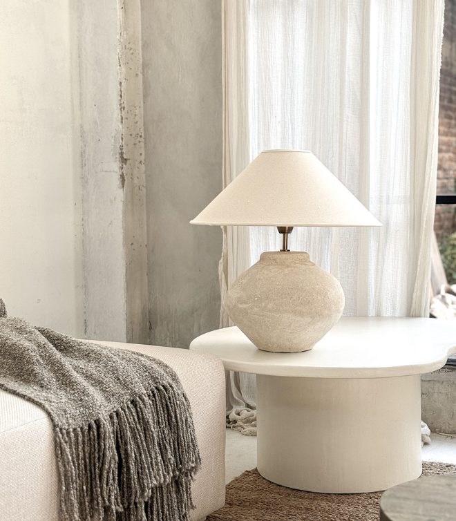 Lampara de Mesa Mestizo Hueso