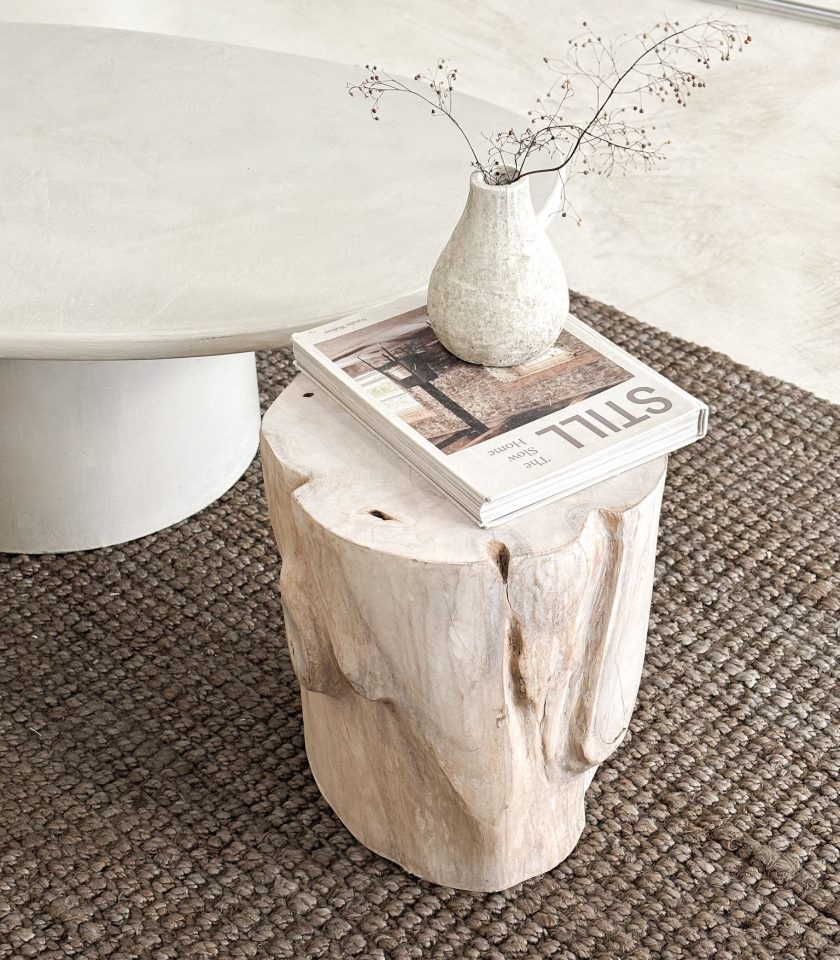 Banco en madera teca blanco - Imagen 7