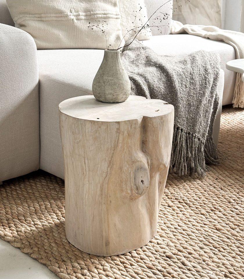 Banco en madera teca blanco - Imagen 3