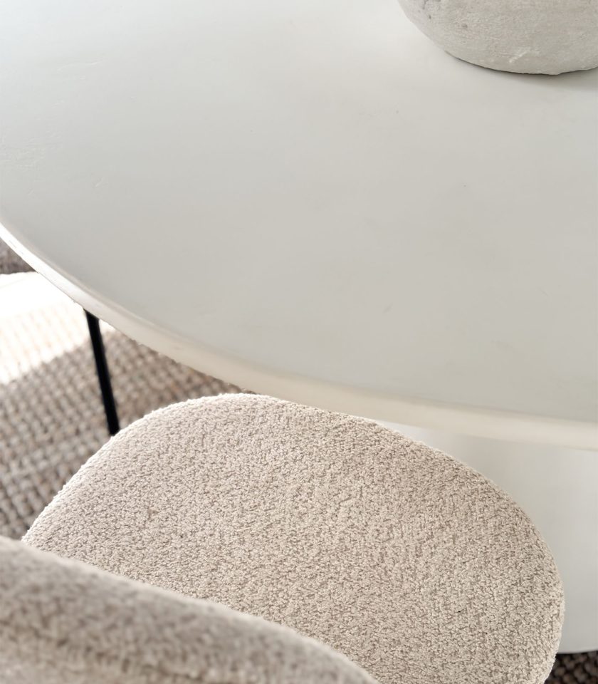 Mesa comedor Circular Organica Canteras 001 Hueso en Stock - Imagen 2