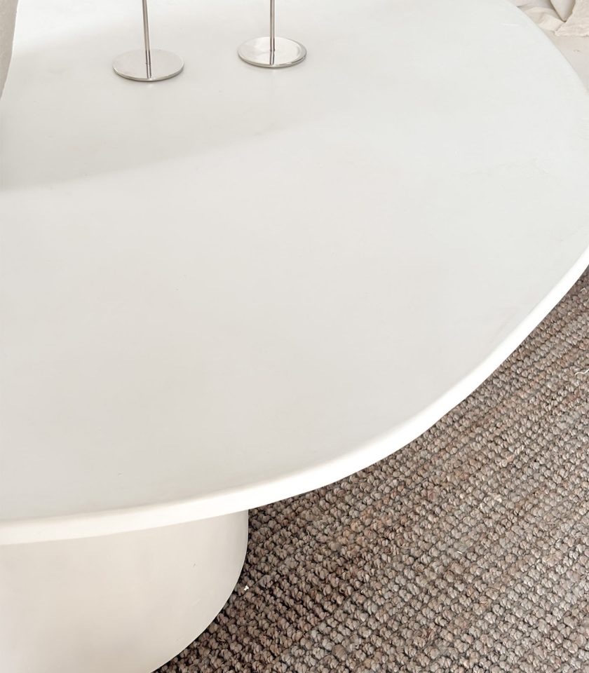 Mesa comedor Circular Organica Canteras 001 Hueso en Stock - Imagen 9