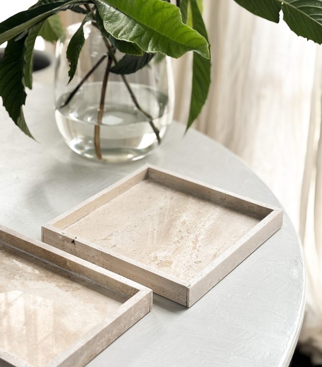 Bandeja Recta Travertino