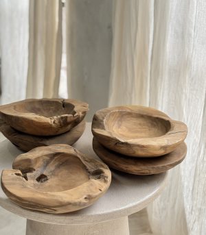 Cuenco Bajo Madera teca