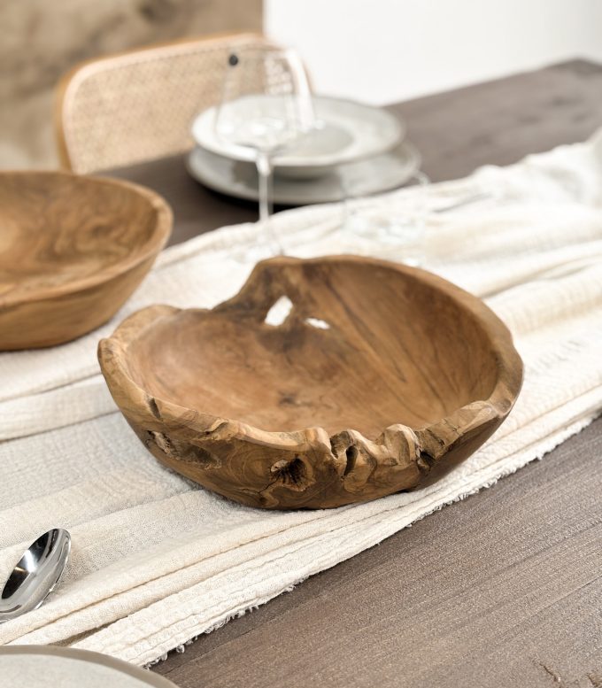 Cuenco Bajo Madera teca