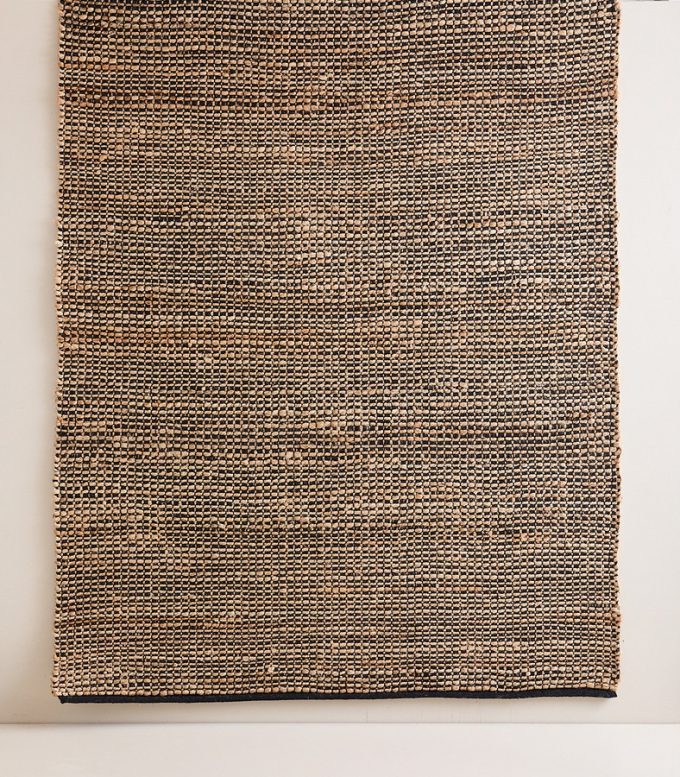 Alfombra Yute Natural Y Negro