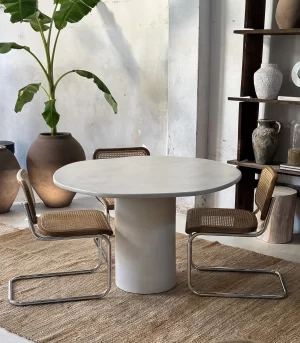 Mesa comedor Circular Organica Canteras 001 Stock Gris