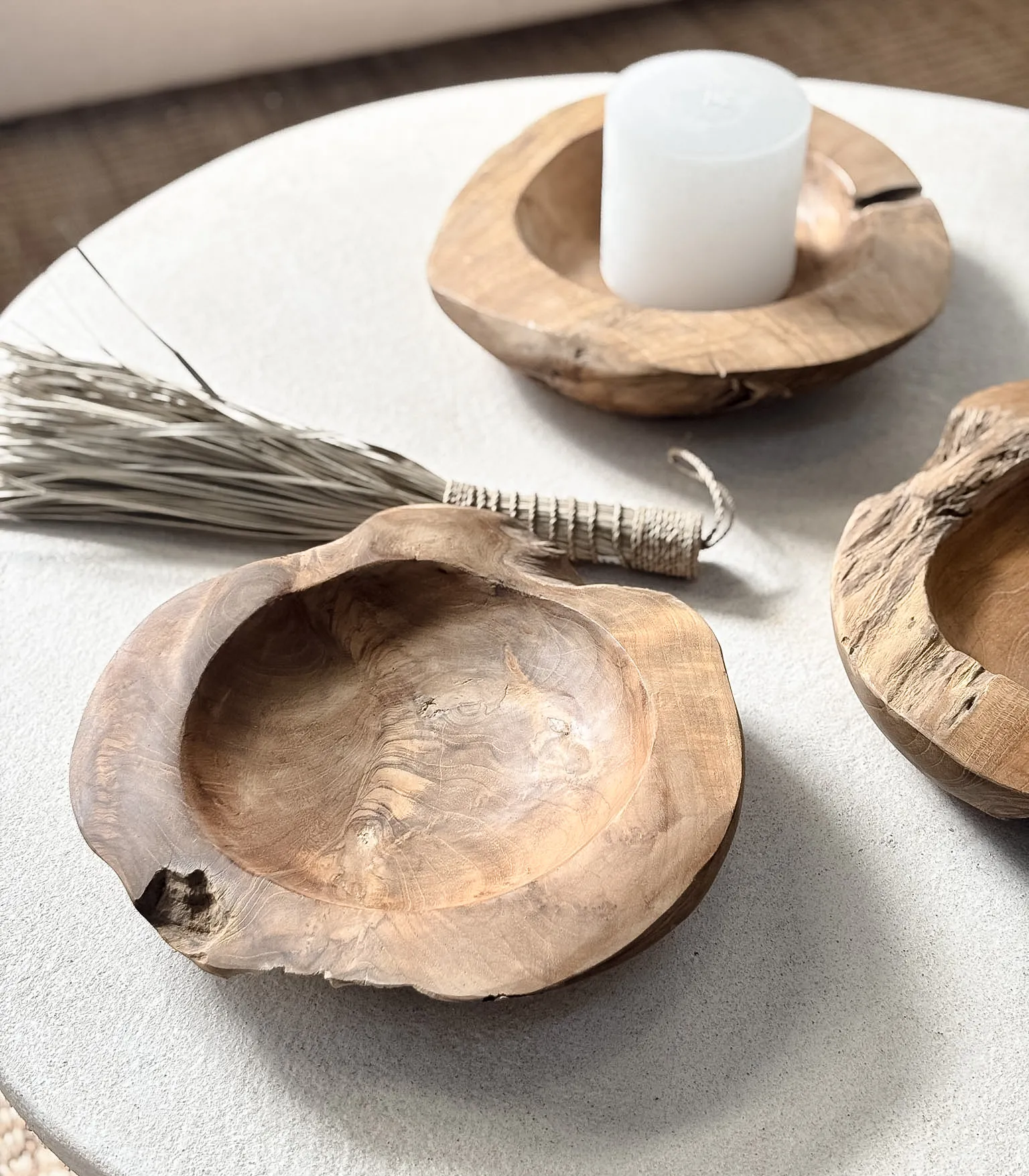 Cuenco Bajo Madera teca