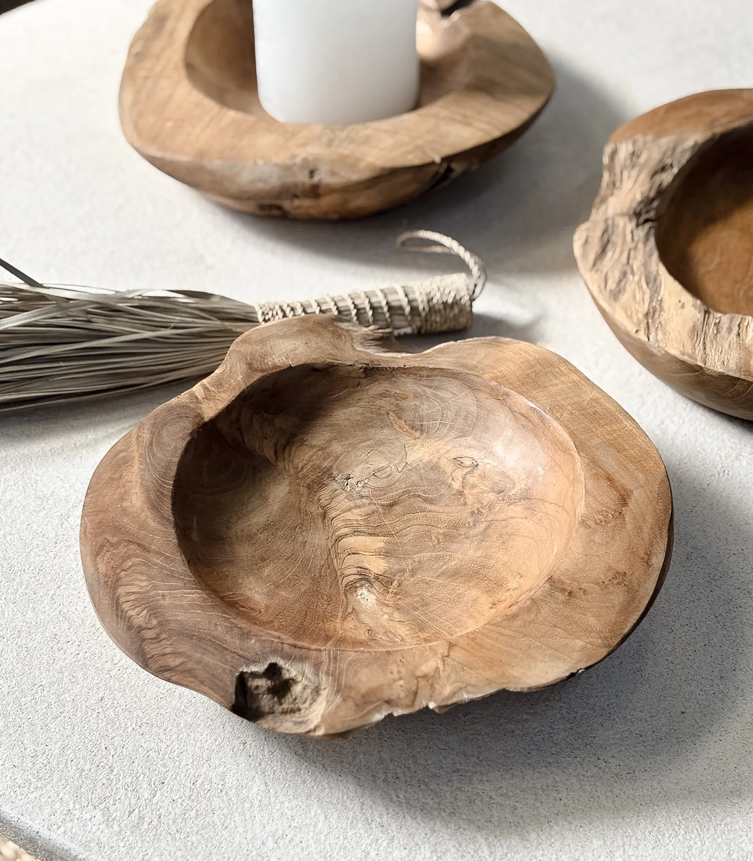 Cuenco Bajo Madera teca - Imagen 2